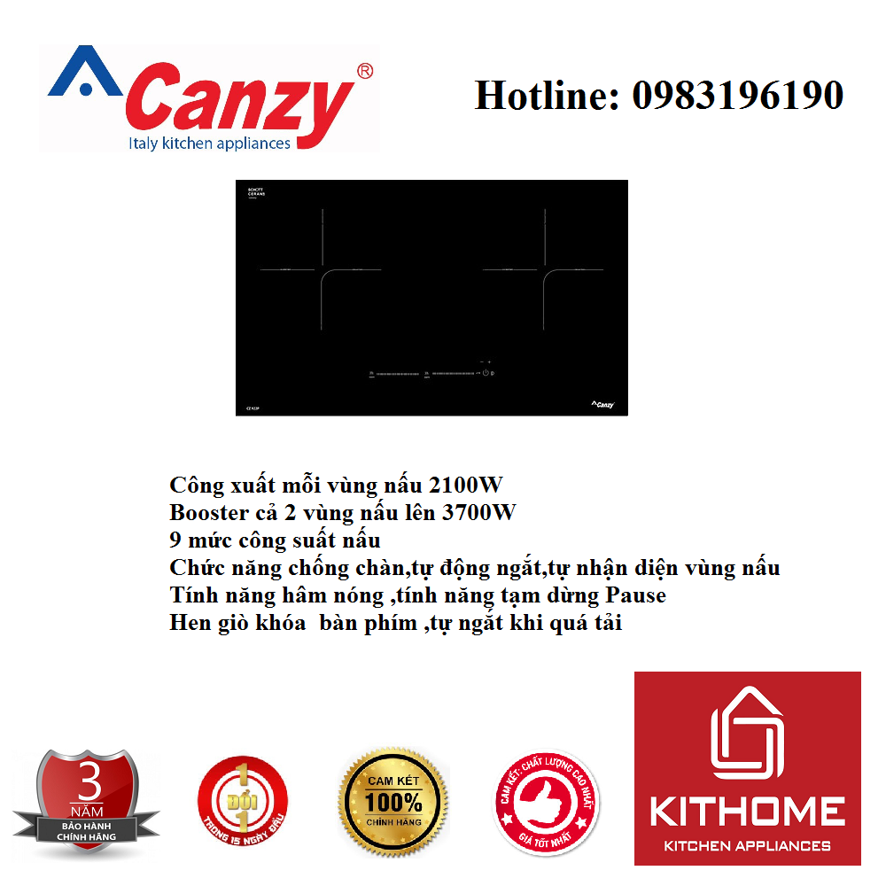 Bếp Từ Canzy CZ 922P xuất xứ Đức hàng chính hãng