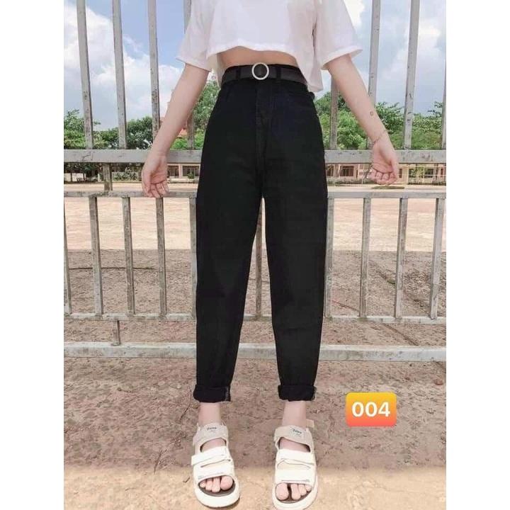 Quần baggy jean nữ trơn size đại.