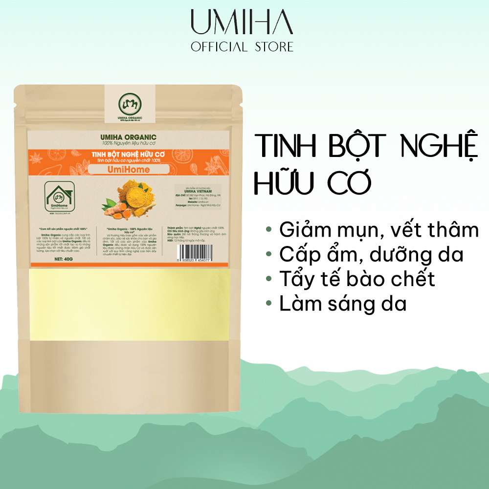 Bột Nghệ Nguyên Chất Umihome 40G Dùng Uống Hỗ Trợ Sức Khỏe Và Đắp Mặt Nạ Dưỡng Da Hiệu Quả