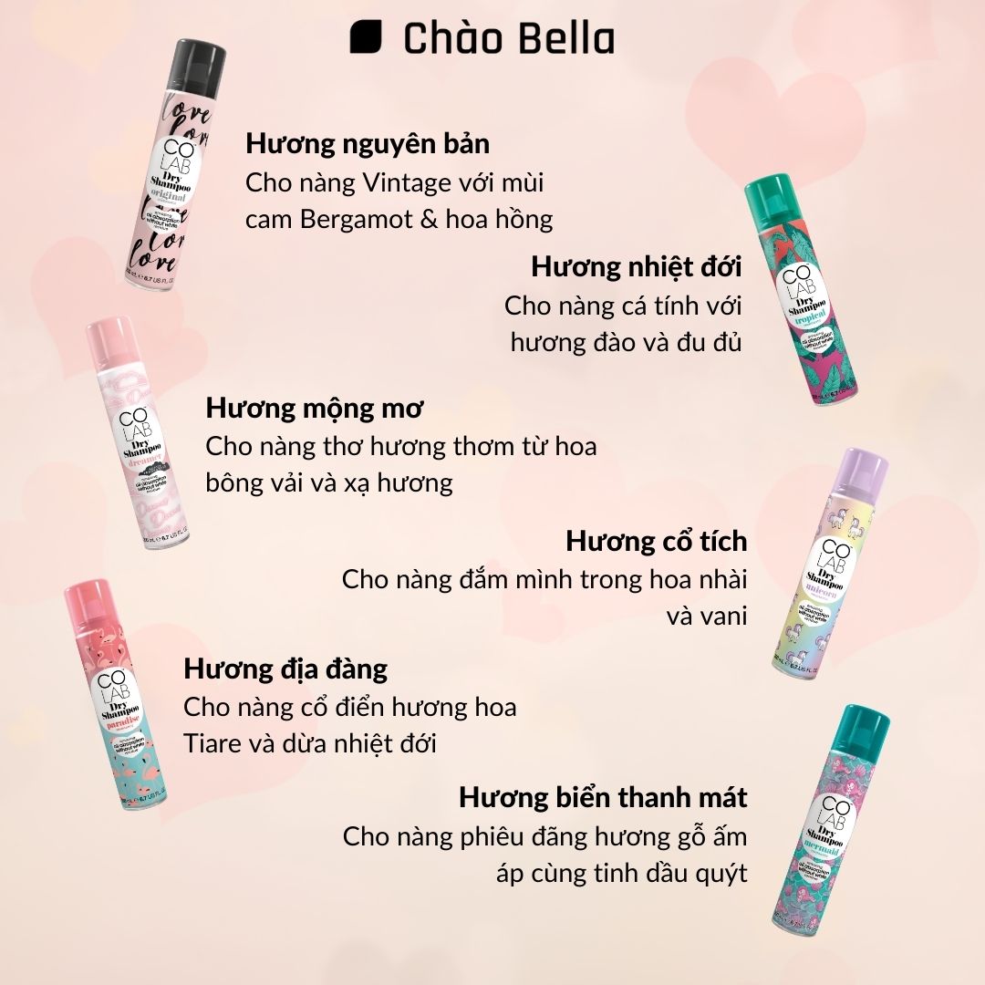 Dầu gội khô Colab Dry Shampoo 200ml