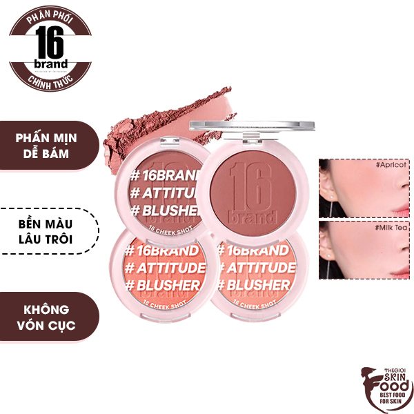 Phấn Má Hồng Dạng Nén Xinh Xắn 16Brand Cheek Shot