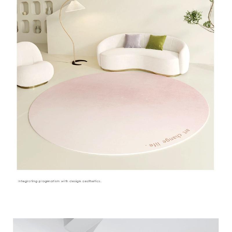 Thảm Lót Sàn Hình Tròn Thiết Kế Đơn Giản Dùng Trang Trí Nhà Cửa