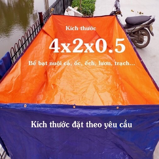 Bể bạt nuôi ốc, ếch, lươn trạch - đủ kích thước - bạt PVC
