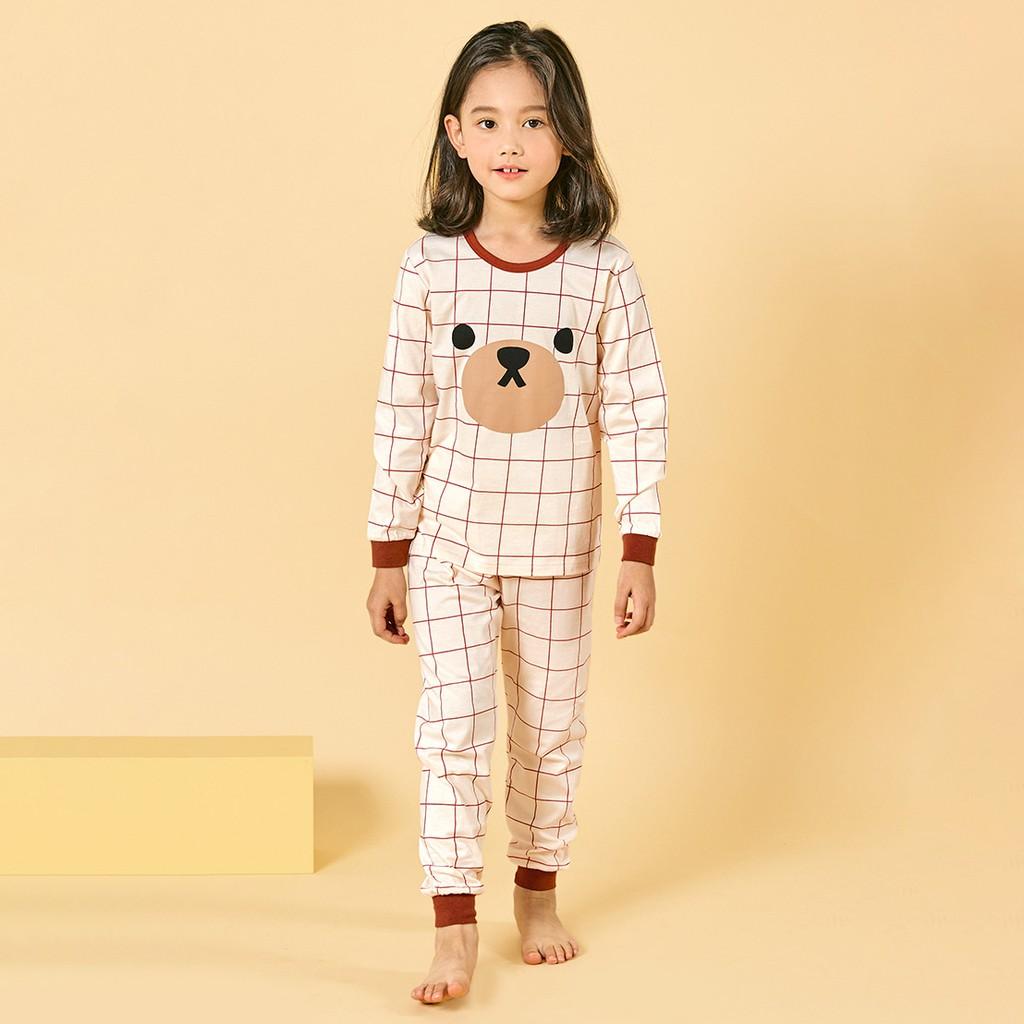 Bộ đồ dài tay mặc nhà cotton mịn cho bé gái U1004 - Unifriend Hàn Quốc, Cotton Organic