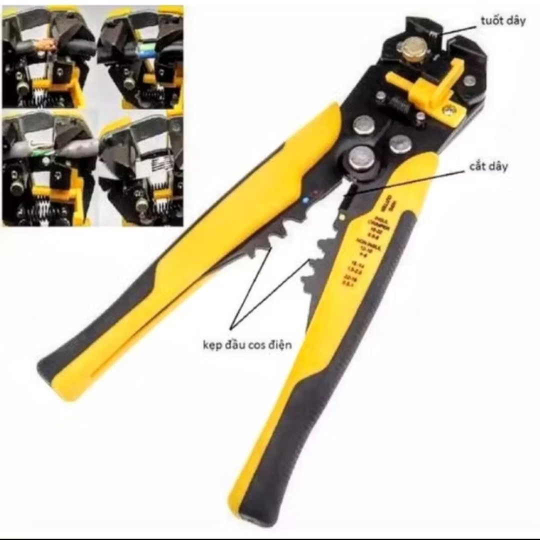 KÌM BẤM ĐẦU COS TUỐT DÂY ĐIỆN CẮT DÂY ĐIỆN ĐA CHỨC NĂNG