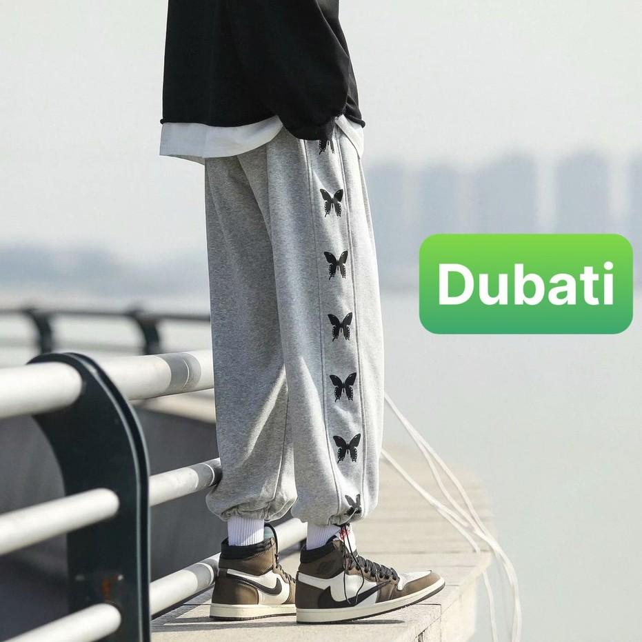 QUẦN JOGGER NAM NỮ HỌA TIẾT BƯỚM SANG CHẢNH HOT TREND- DUBATI FASHION