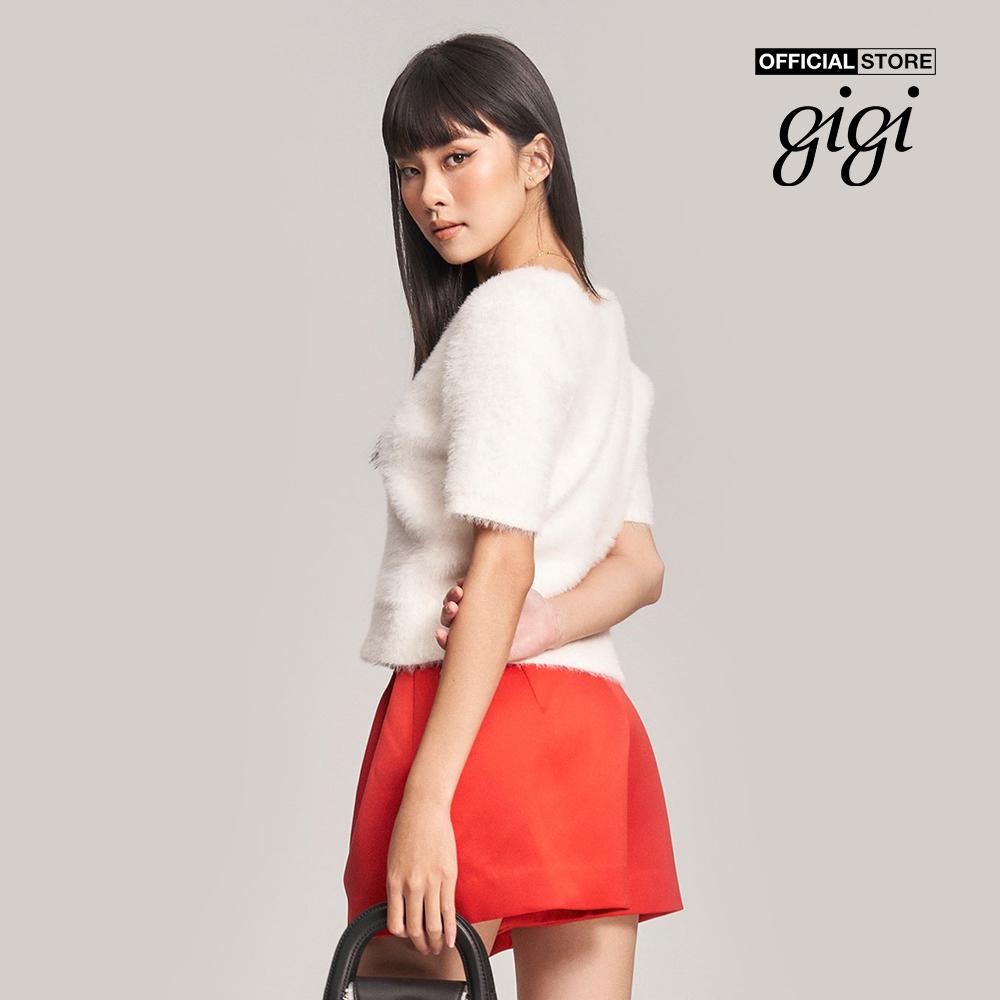 GIGI - Áo len nữ tay ngắn cổ V nữ tính G1303K222711
