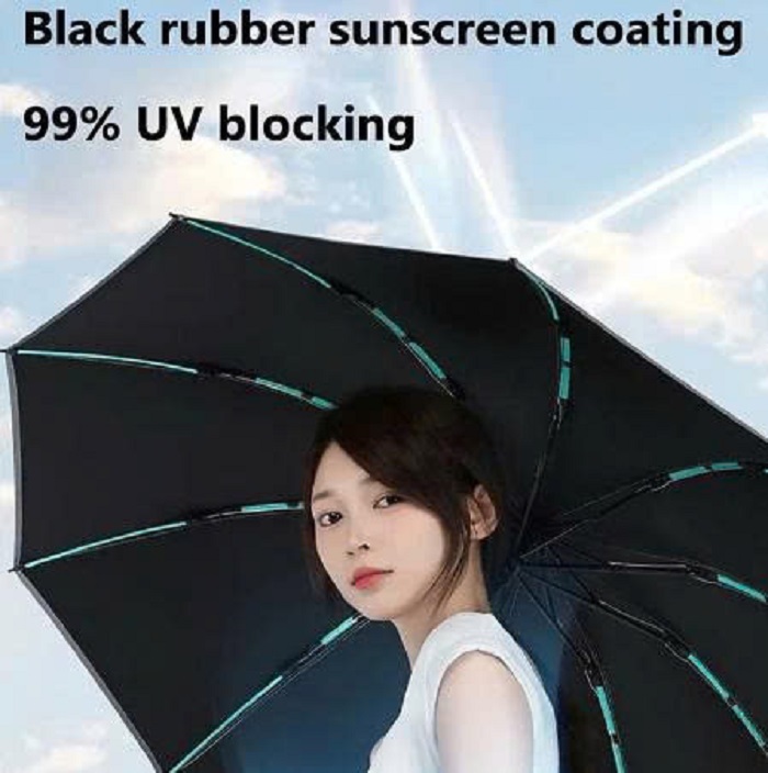 [KoSuyTu] Ô Dù Gấp Gọn 10 Nan Kép Chống Tia UV – Chắc Chắn, Chống Lật, Tay Cầm Thông Minh Quai Móc