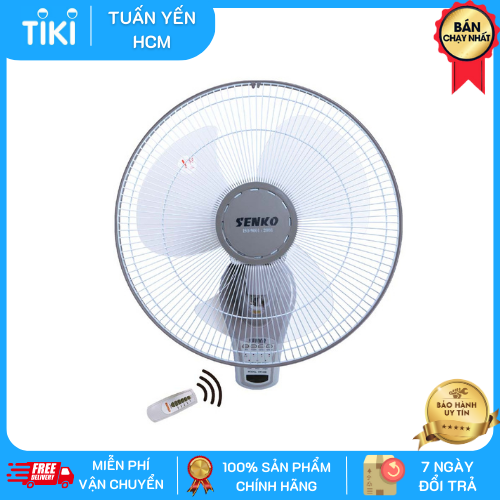 Quạt Treo Tường Điều Khiển Từ Xa Senko TR1428 (Remote) - Xám - Hàng chính hãng