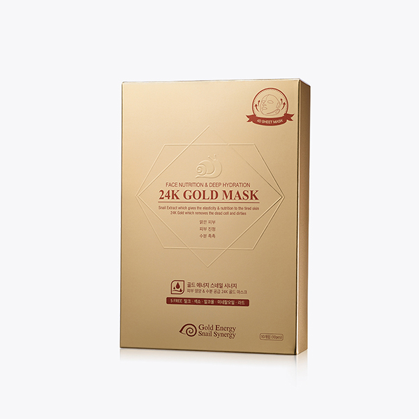 Mặt nạ nuôi dưỡng &amp; cấp nước dành cho da dầu GOLD SNAIL Mask Pack (Nutrition + Hydration) (hộp 10 miếng 33g)