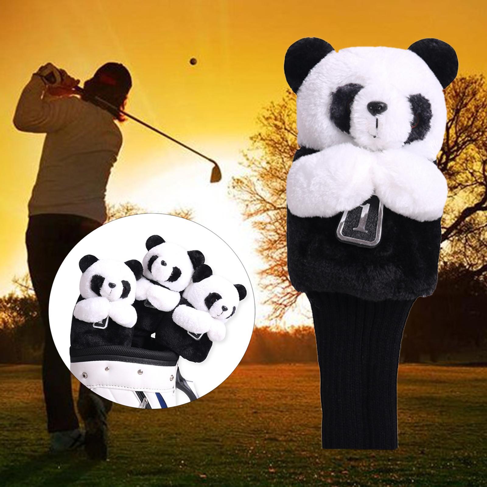Cute Panda Golf Club Headcover  Cover for Driver Guard Equipment