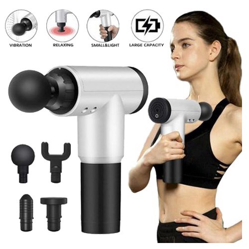 Máy Massage Cầm Tay 6 Cấp Độ Fascial Gun Cao Cấp GB-820 , Hỗ Trợ Mát Xa Chuyên Sâu, Giảm Đau Cơ, Cứng Khớp - Quà Tặng Cho Sức Khỏe