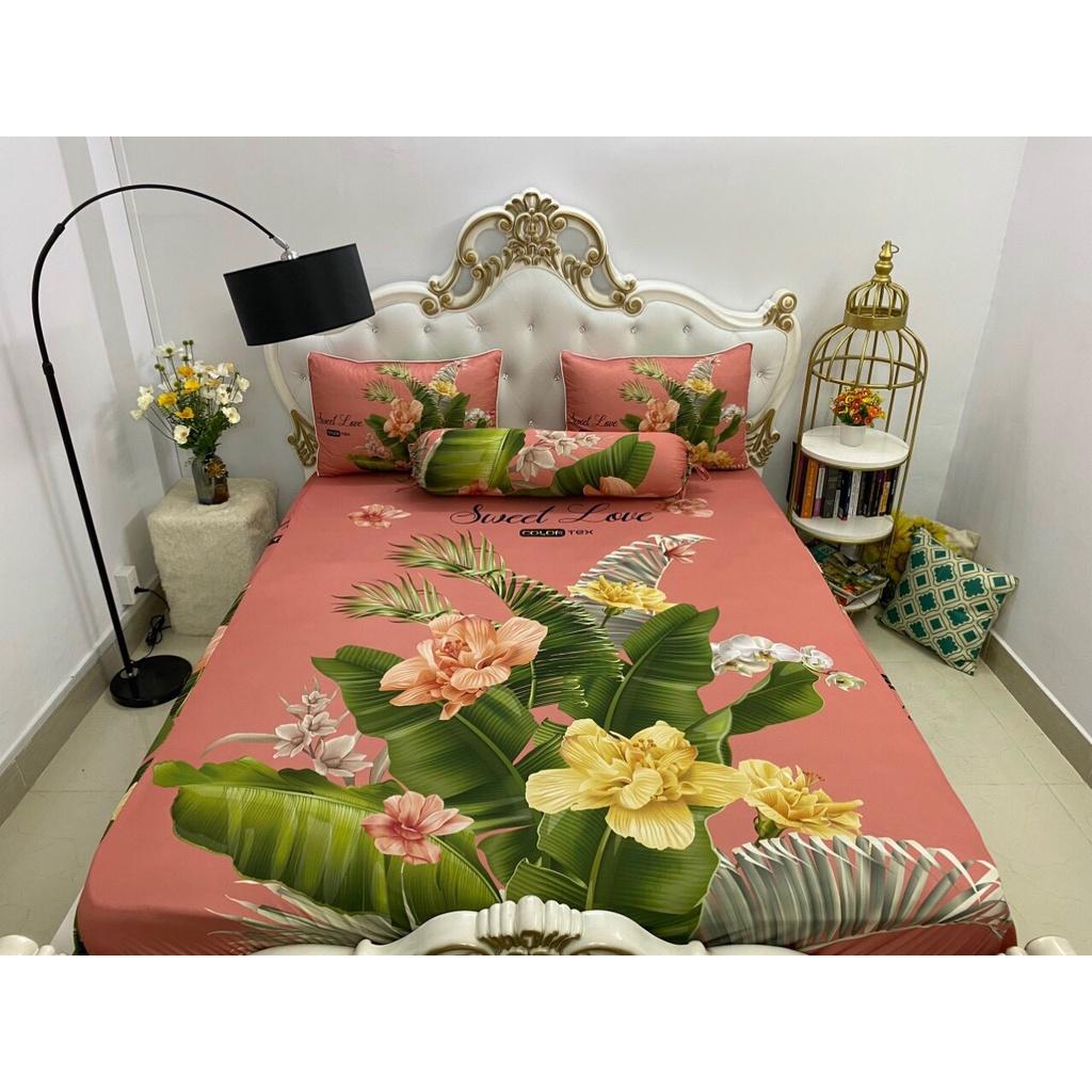 Bộ Drap+áo gối thun Ý 5D Cao Cấp , mát lạnh, thấm hút tốt.