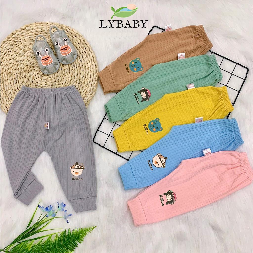 Quần dài cho bé trai bé gái LYBABY quần dài thun gân cho bé QCD13