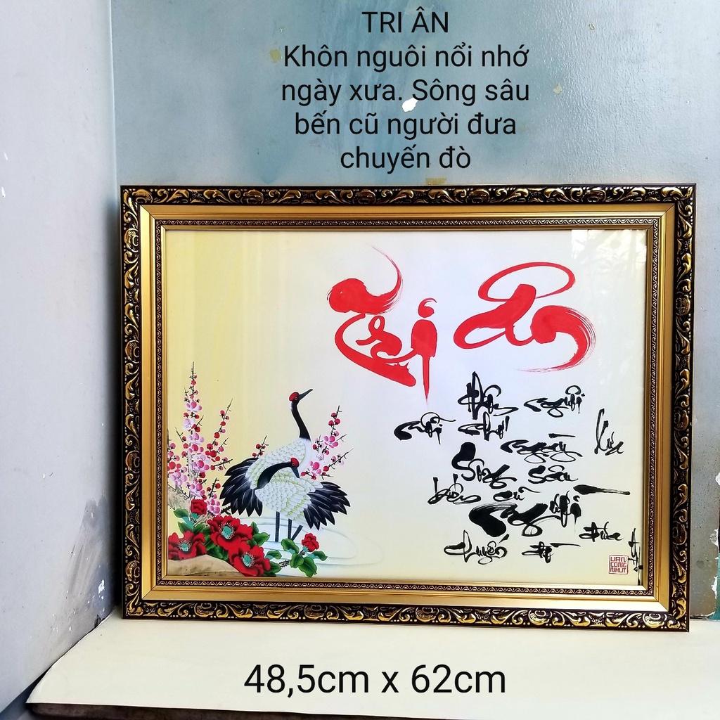 Thư pháp TRI ÂN Thầy cô. Quà tặng 20/11, 8/3, 20/10,  sinh nhật, tết. Tranh treo tường, Quá tết thầy cô.