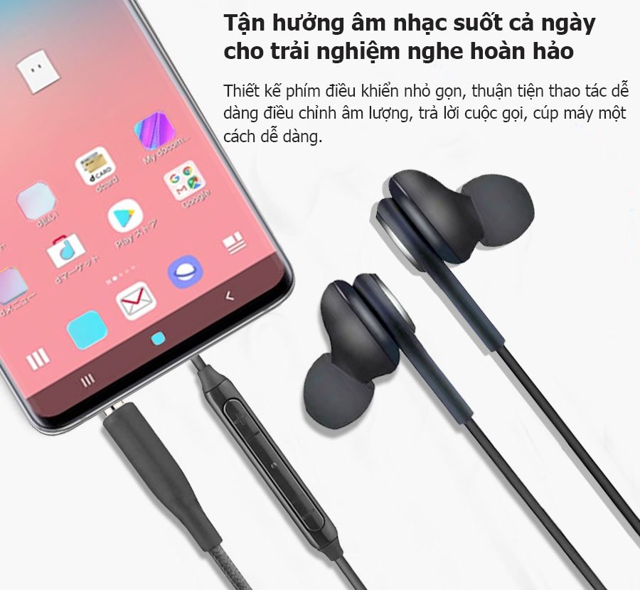 Tai nghe Jack 3.5mm - Âm thanh Hifi tương thích các dòng Oppo/ Samsung/ Vivo/ Xiaomi..