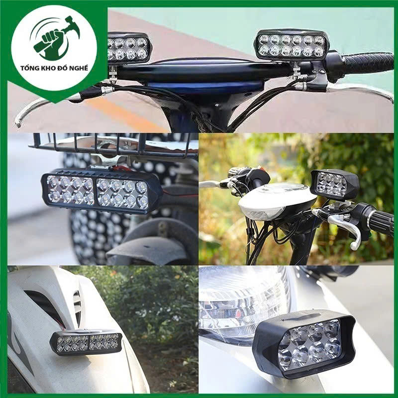 Đèn Trợ Sáng Xe Máy Ô Tô 16 TIM LED – Siêu Sáng, Loại Tốt, Lắp Được Mọi Dòng Xe