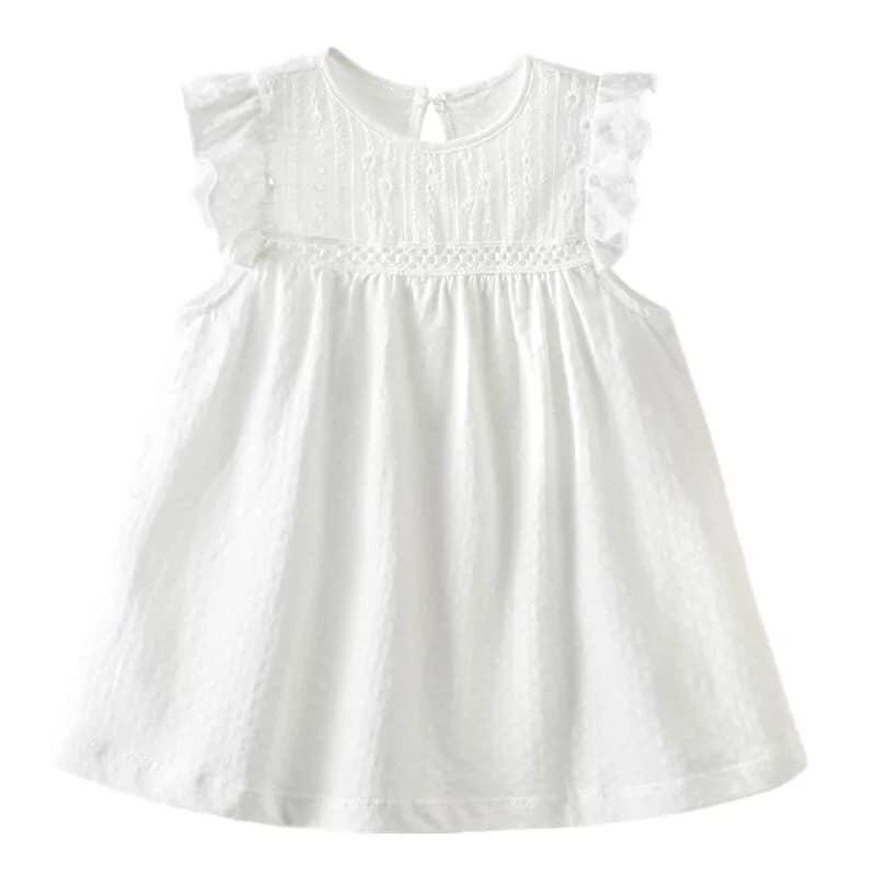 Váy bé gái 100% organic cotton hữu cơ siêu mềm nhẹ thoáng mát không tẩy nhuộm hóa chất an toàn cho bé