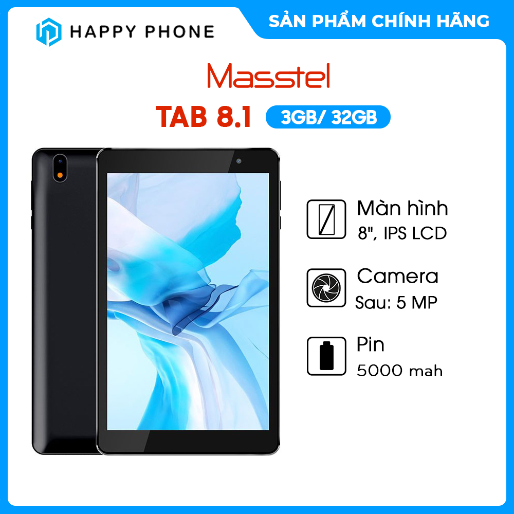 Máy tính bảng Masstel Tab 8.1 (3GB/32GB) - Hàng chính hãng - Đã kích hoạt bảo hành điện tử