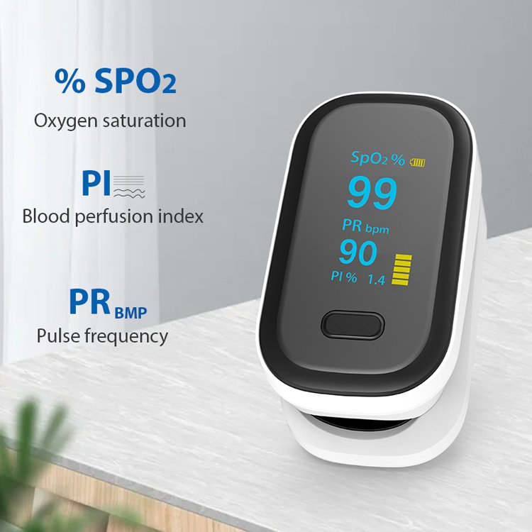 Máy Đo Nồng Độ Oxy trong Máu và Nhip Tim SPO2 YONKER 80B , đo Huyết áp dạng kẹp tay, màn hình OLED - Hàng Chuẩn