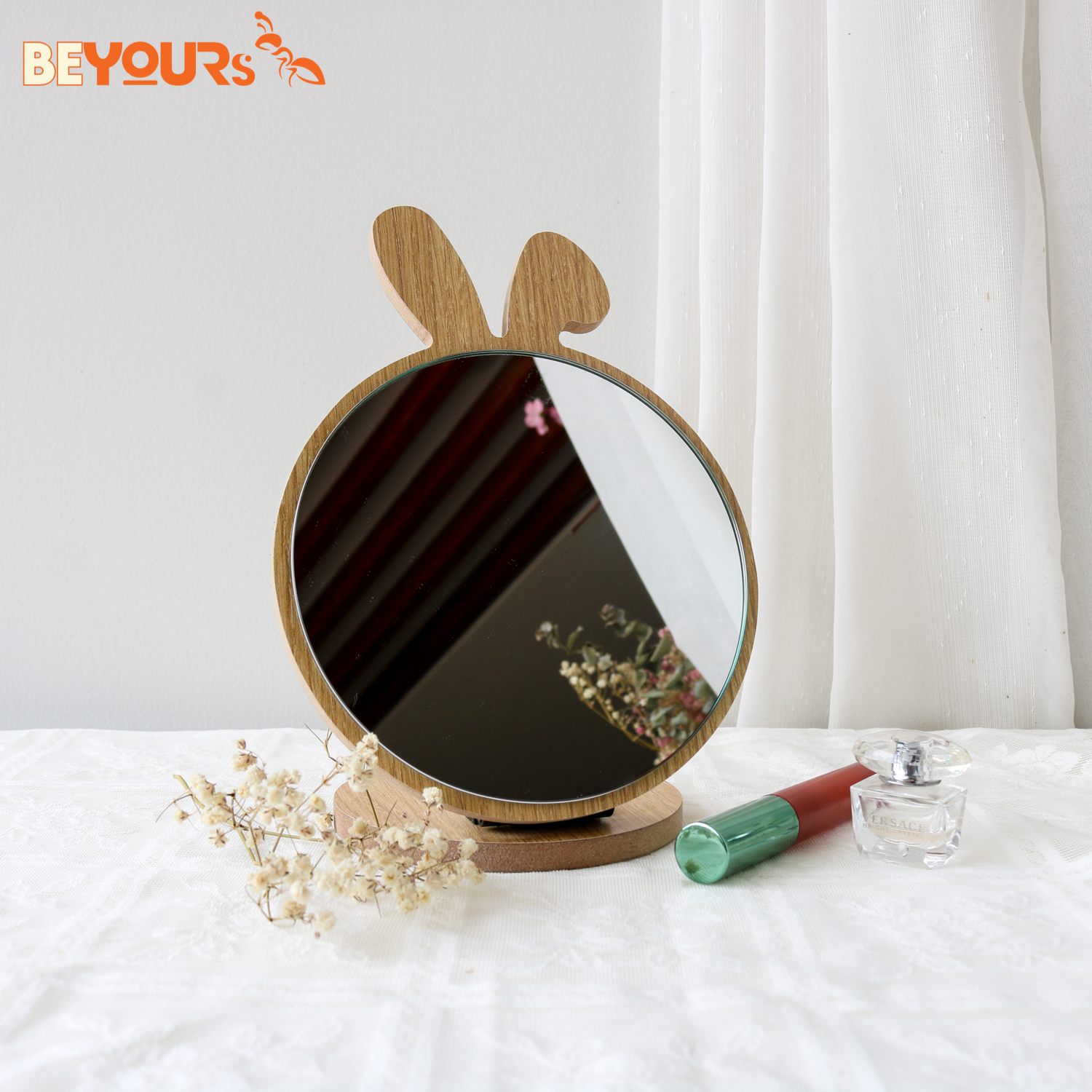 Gương Trang Điểm Nghệ Thuật Để Bàn BEYOURs MAKEUP MIRROR ART Version 2023 Màu Ngẫu Nhiên Có Pat Điều Chỉnh Gấp Gọn Tiện Lợi