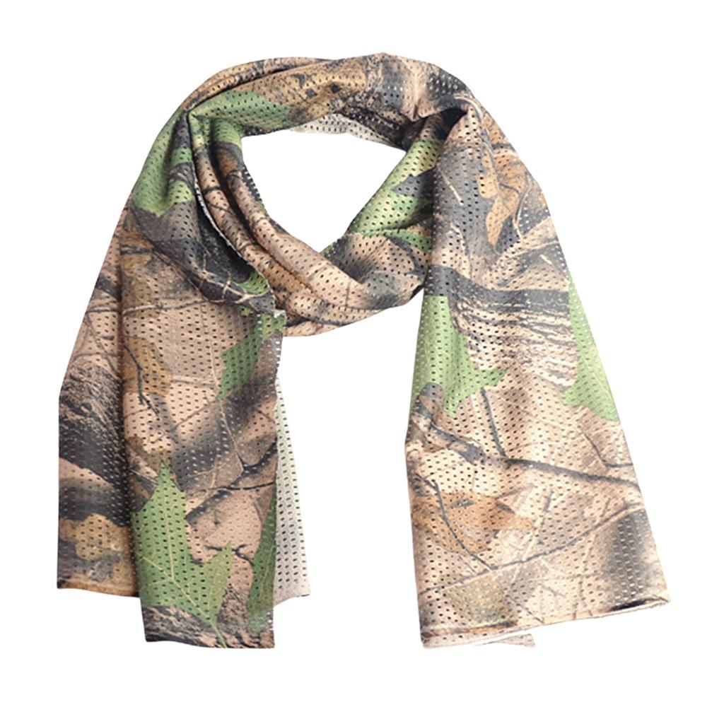 Camouflage Scrim Net Scarf Hunting Army Head Wrap Black