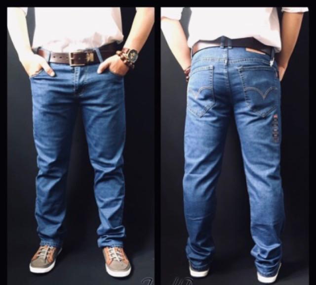quần jeans dài ống suông trung niên