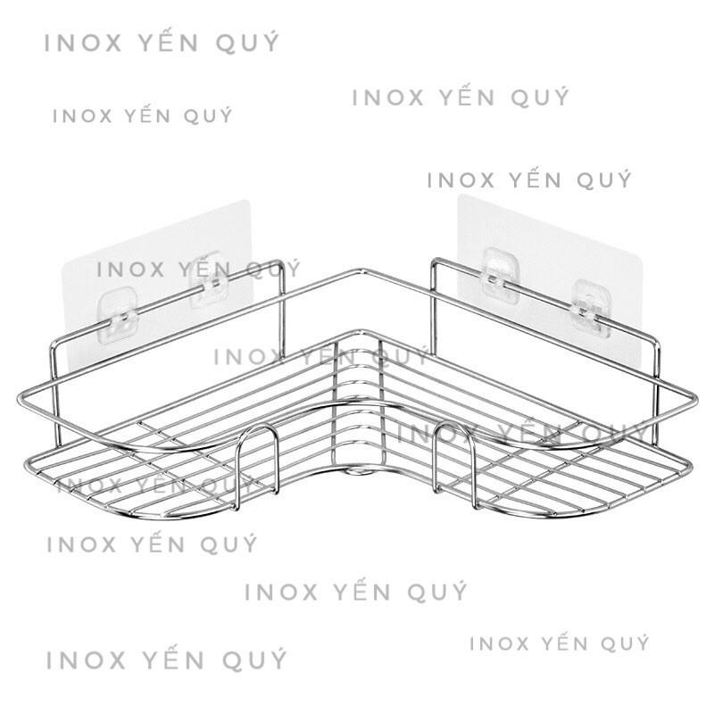 Kệ góc inox dán tường không khoan đục