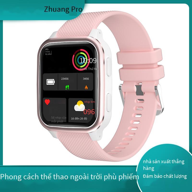 Đồng hồ thông minh HT1 mỏng nhẹ phong cách mới nhất HD cảm ứng màn hình lớn đồng hồ theo dõi nhịp tim thời lượng pin khỏe Vòng đeo tay thể thao Bluetooth