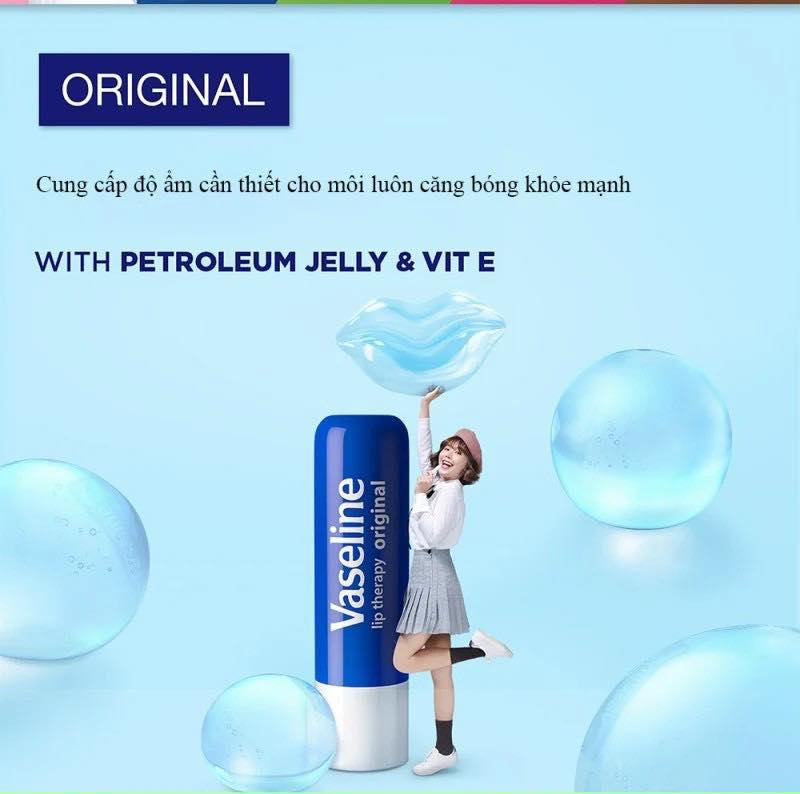 Vaseline Sáp Dưỡng Môi Mềm Mịn