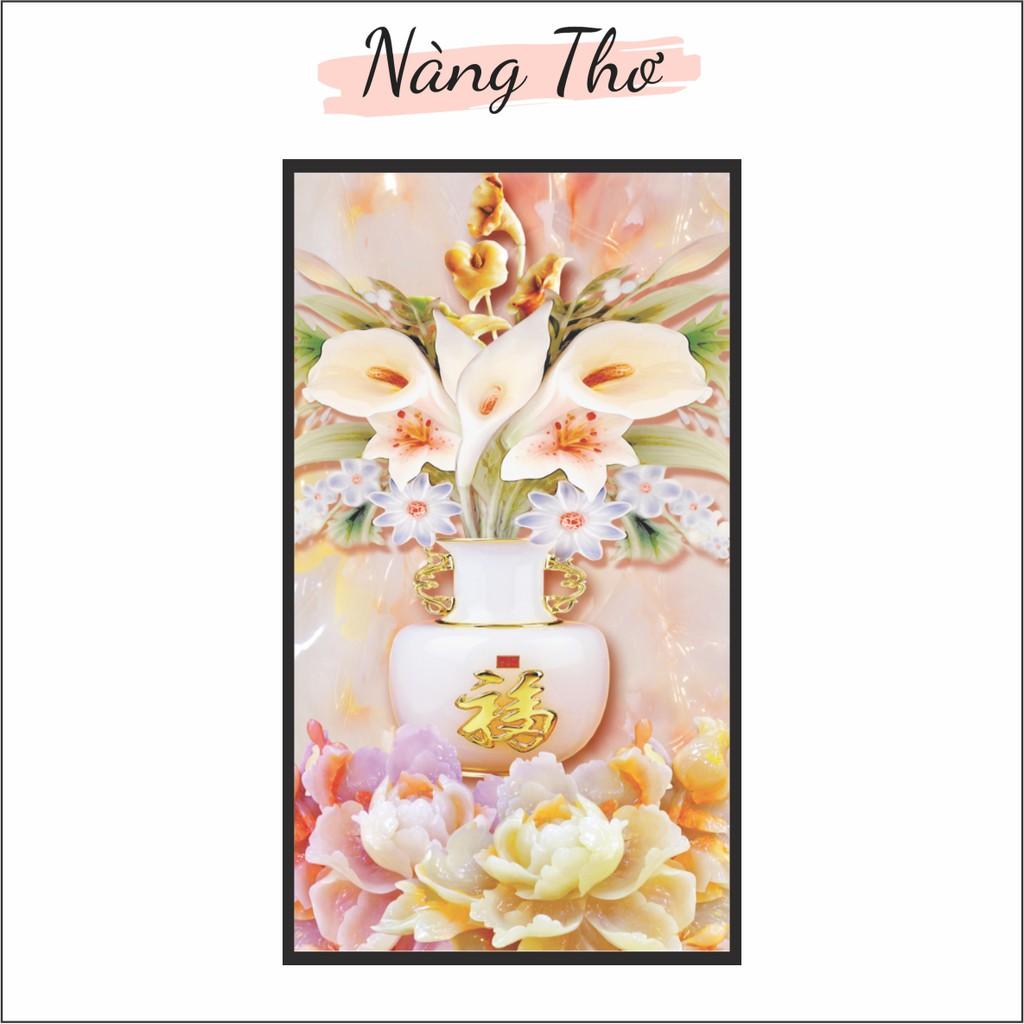 Decal Bình Hoa dán tường 3d_NHIỀU KÍCH THƯỚC