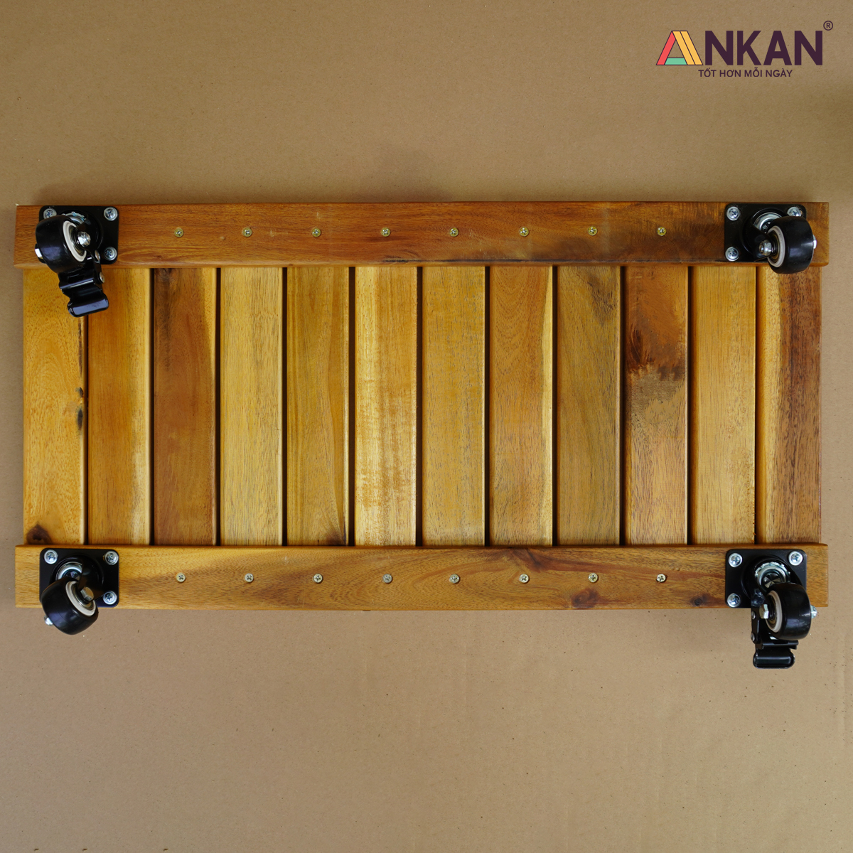 Đế Lót Chậu Cây Có Bánh Xe Hình Chữ Nhật 60x30cm Dùng Để Đẩy Chậu Cây Nặng Trang Trí Phòng Khách