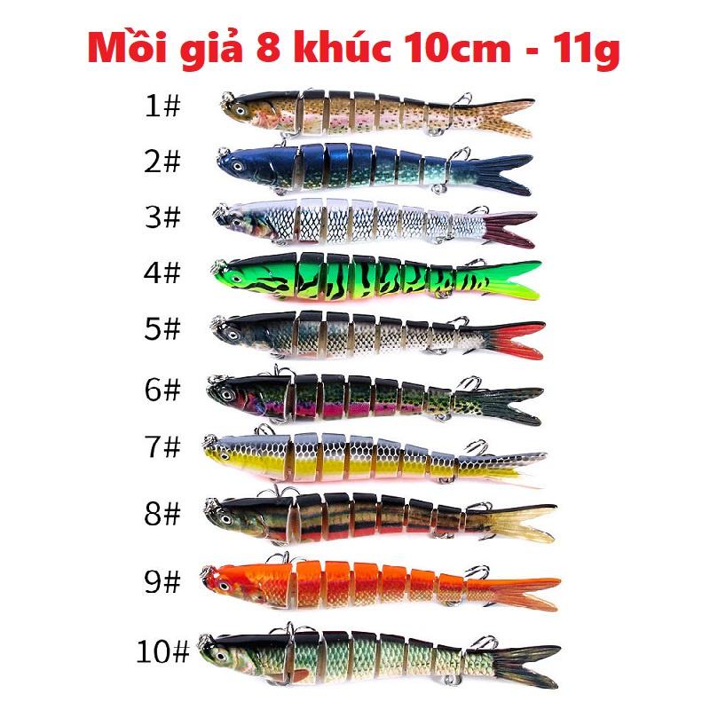 Mồi Giả Câu Lure Nhiều Khúc Chính Hãng HengJia MO07 Thiết Kế 3D Chân Thật Siêu Nhạy - Sanami Fishing