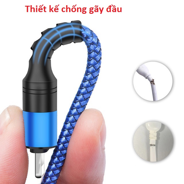 Dây cáp sạc cao cấp 3 trong 1