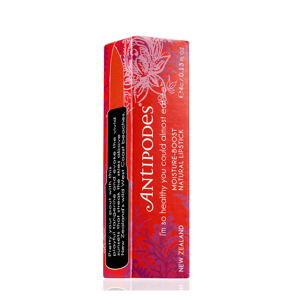 Son Môi Thiên Nhiên Màu #5 Cam Tươi Antipodes Lipstick Piha Beach Tangerine 425 4g