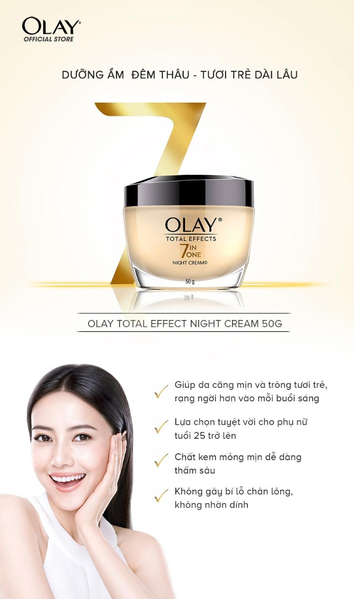 Kem Dưỡng Ban Đêm Olay Total Effects 50g