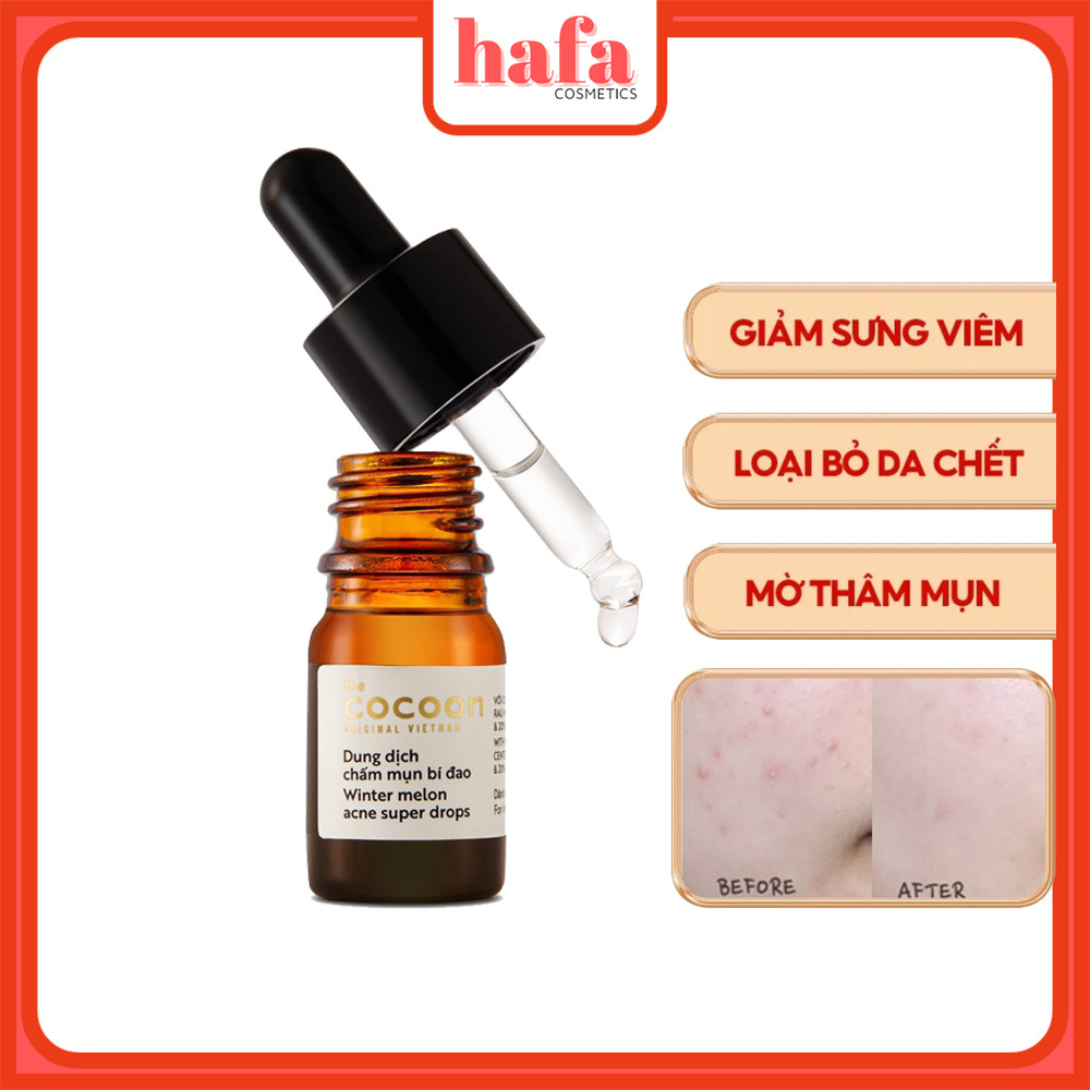 Dung dịch chấm mụn bí đao giảm mụn và ngăn ngừa mụn Cocoon Winter Melon Acne Super Drops 5ml