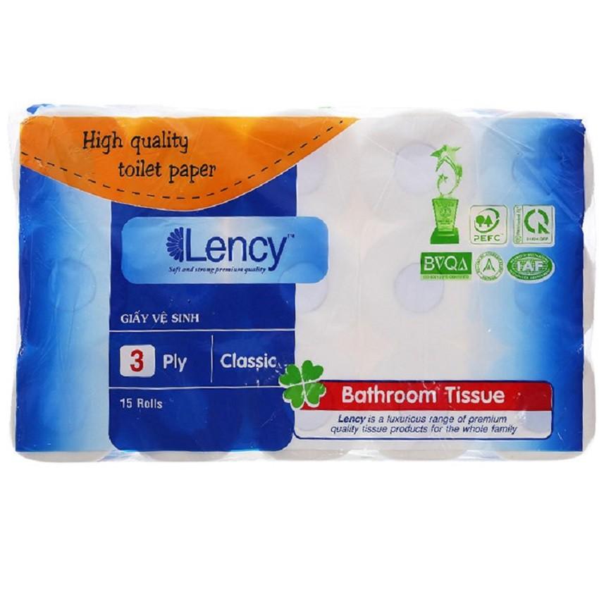 Giấy vệ sinh Lency 15 cuộn cao cấp ( 3 lớp )