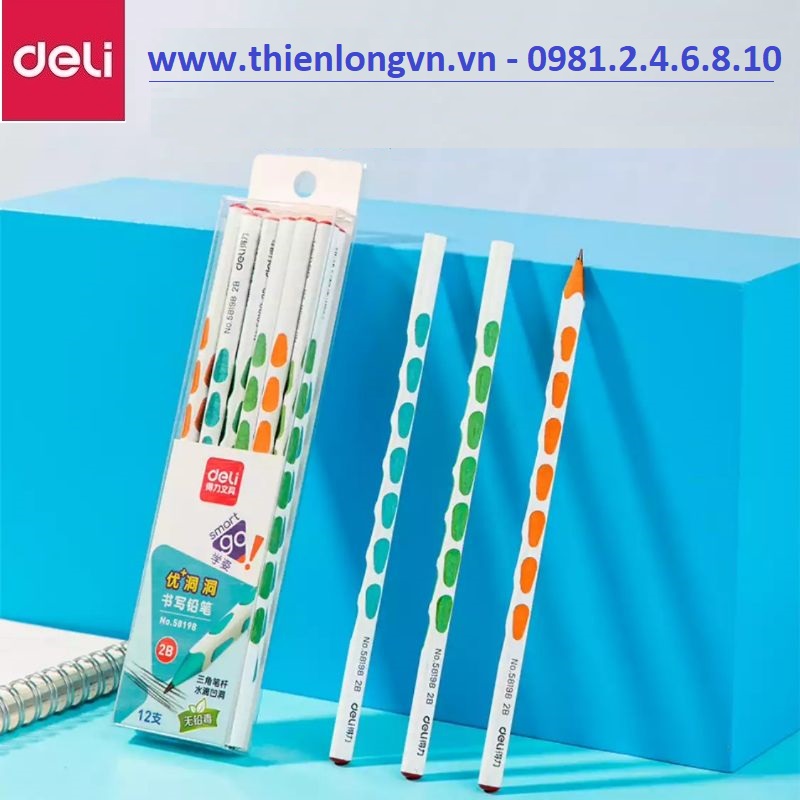 Hộp 12 cây bút chì định vị nhiều màu Deli 58198