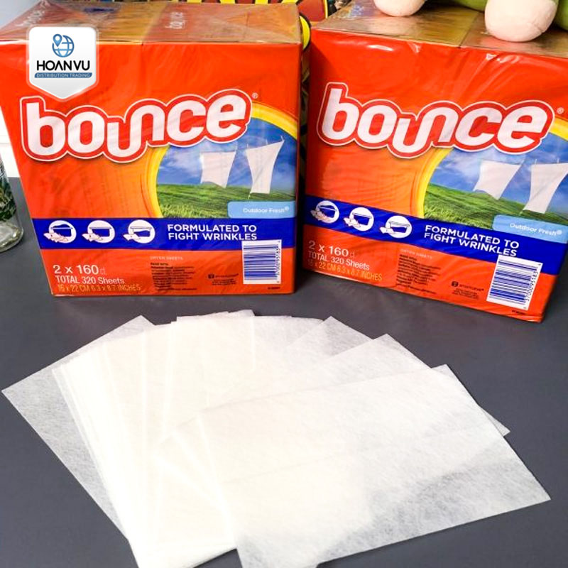 Khăn giấy thơm Bounce 5in1 Dryer Sheets Outdoor Fresh (160 tờ)