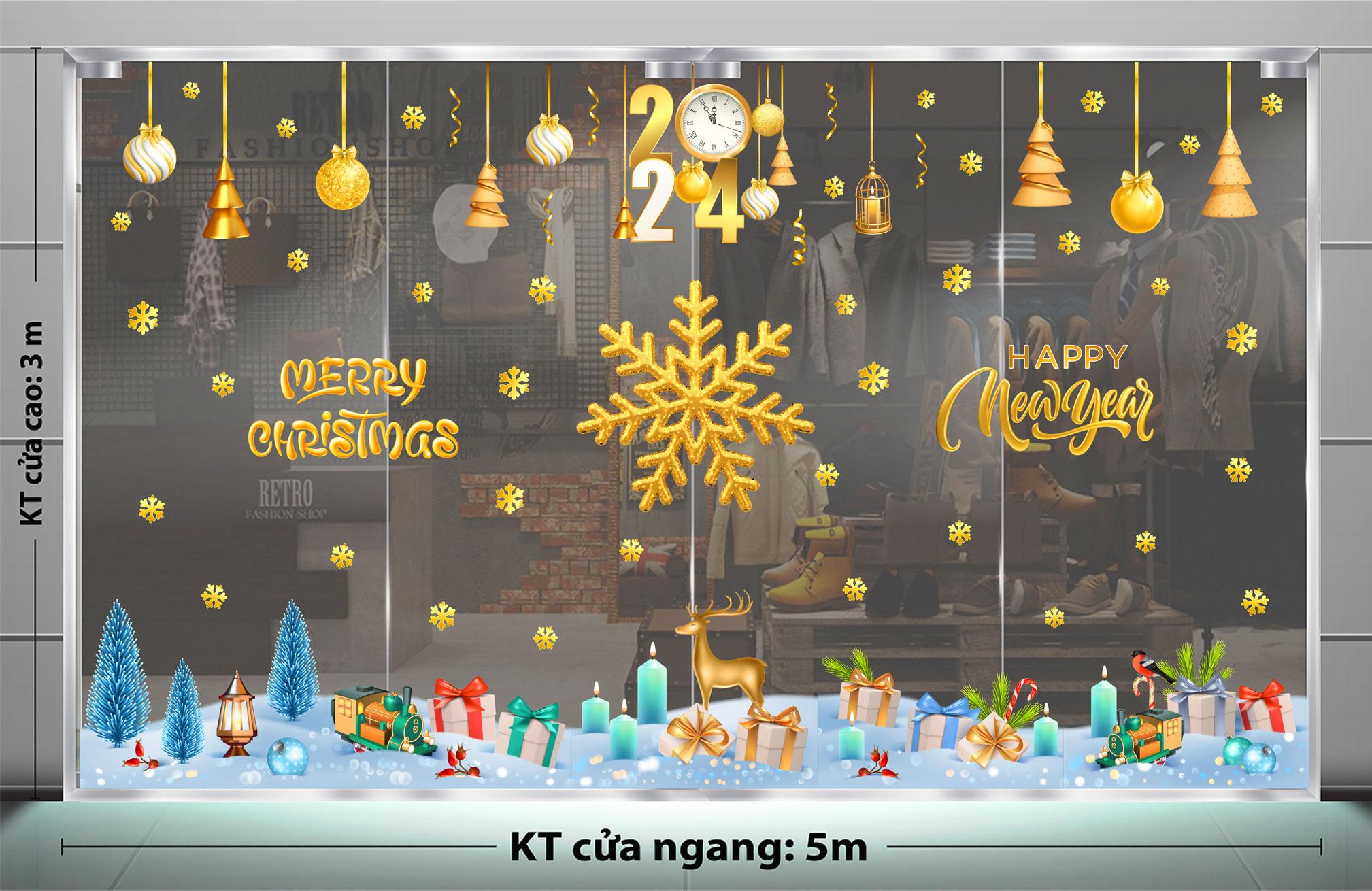 Decal trang trí NOEL 2024 combo số 144