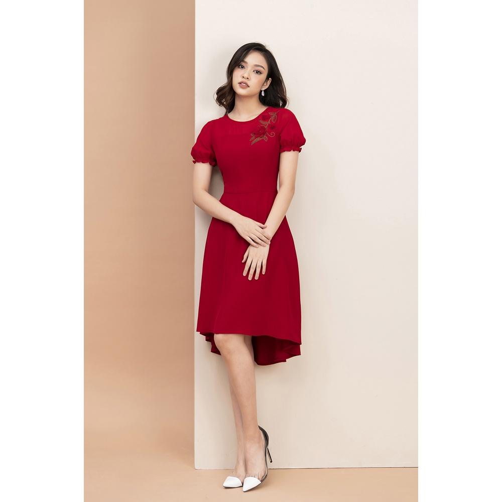 Đầm Công sở Nữ Dáng Xòe Đuôi Tôm LUPERI LFV3218 Chất Đũi Siêu Mát Chuẩn Form Tôn Dáng