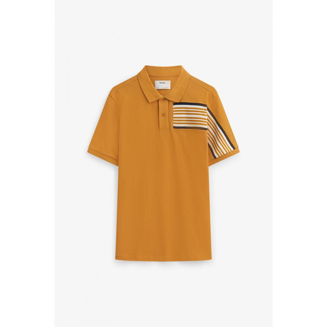 Áo Polo Nam Tay Bo Họa Tiết Trang Trí Form Fitted - 10S23POL029 | LASTORE MENSWEAR