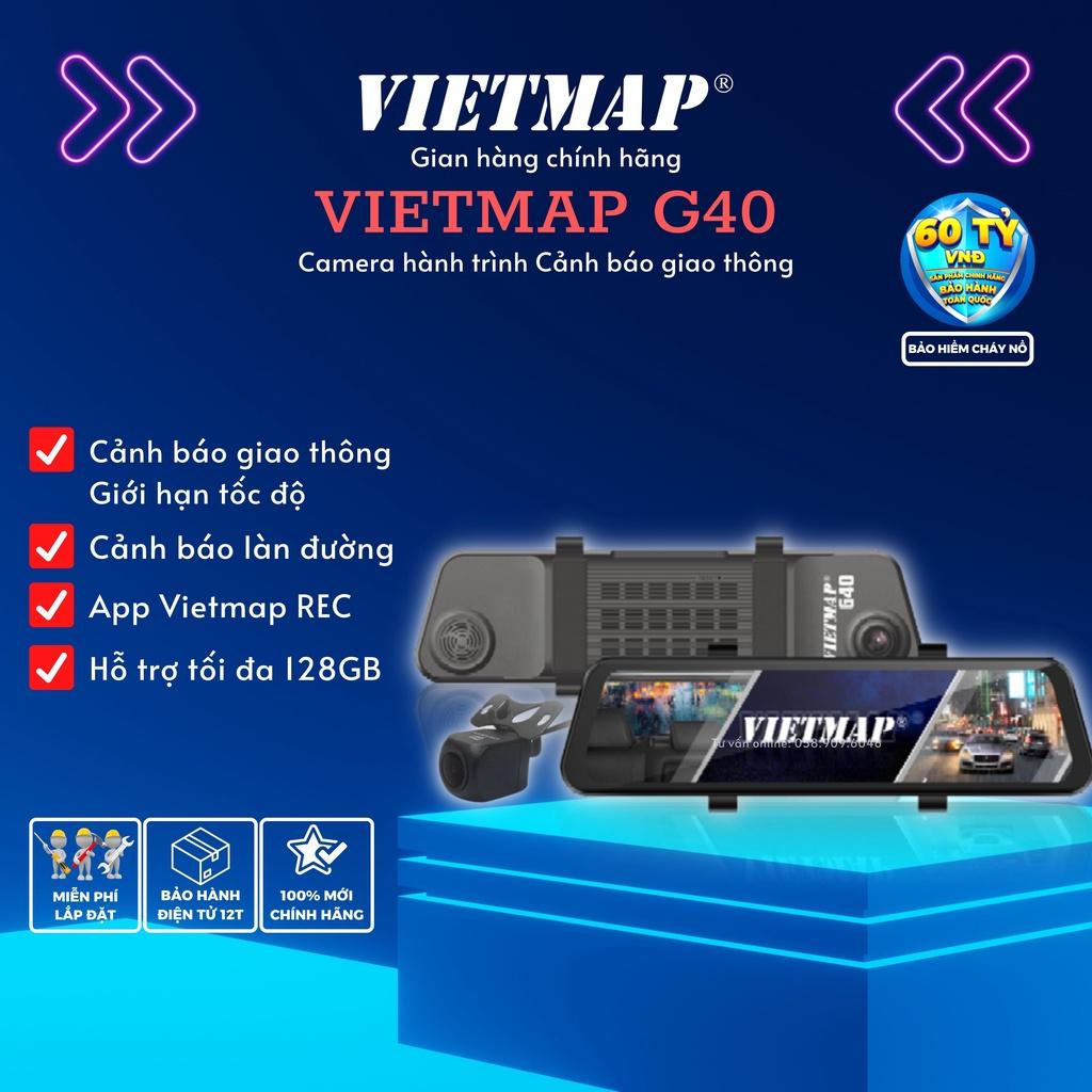 Camera VIETMAP G40 - Cảnh báo biển giao thông - camera tốc độ | ghi hình trước sau - Hàng Chính Hãng