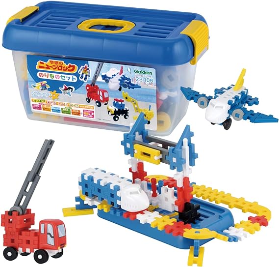 Bộ đồ chơi khối lắp rắp Gakken New Block _ Vehicle Set