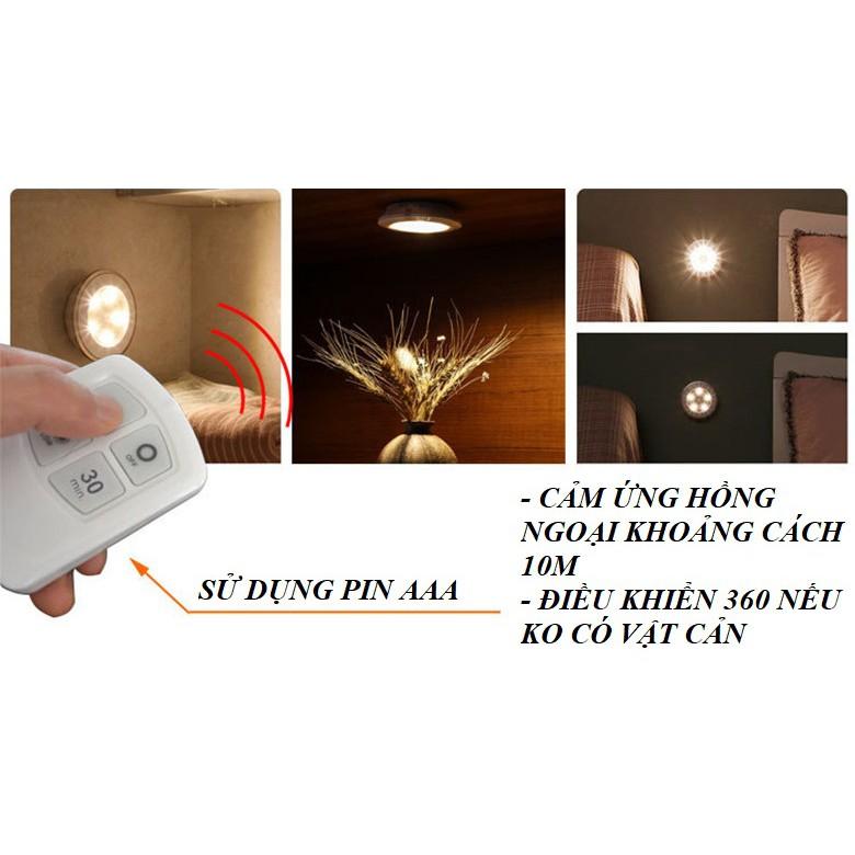 ĐÈN LED DÁN TƯỜNG THÔNG MINH PHÒNG NGỦ CẦU THANG - BỘ 3 BÓNG ĐÈN MINI ĐIỀU KHIỂN TỪ XA