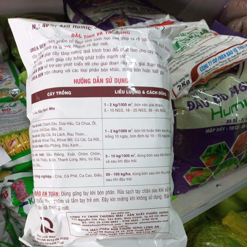 Phân đạm sinh học Đầu Bò Urea đen Humic 1kg
