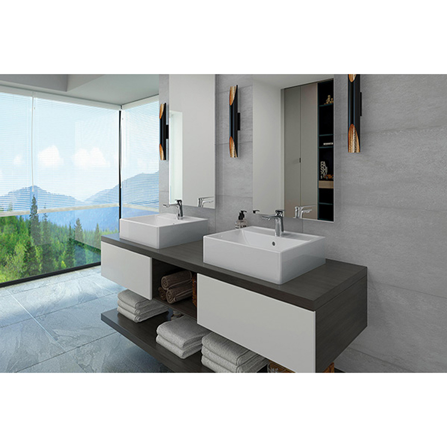 Lavabo đặt bàn Viglacera P.22.320 sứ Ceramic tráng sáng, lớp men Nano Titan kháng khuẩn vượt trội, lòng chậu sâu, kiểu dáng dương bàn hiện đại - Hoa Sen Home - Hàng chính hãng