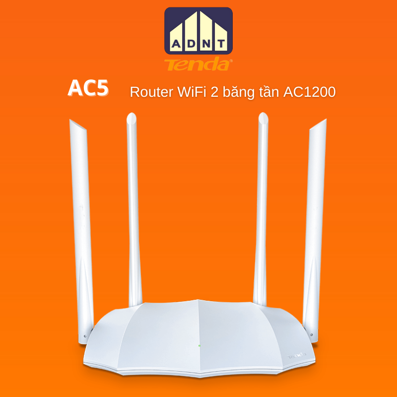 Bộ phát wifi chuẩn 1200Mbps Wireless Router AC5 Tenda hàng chính hãng