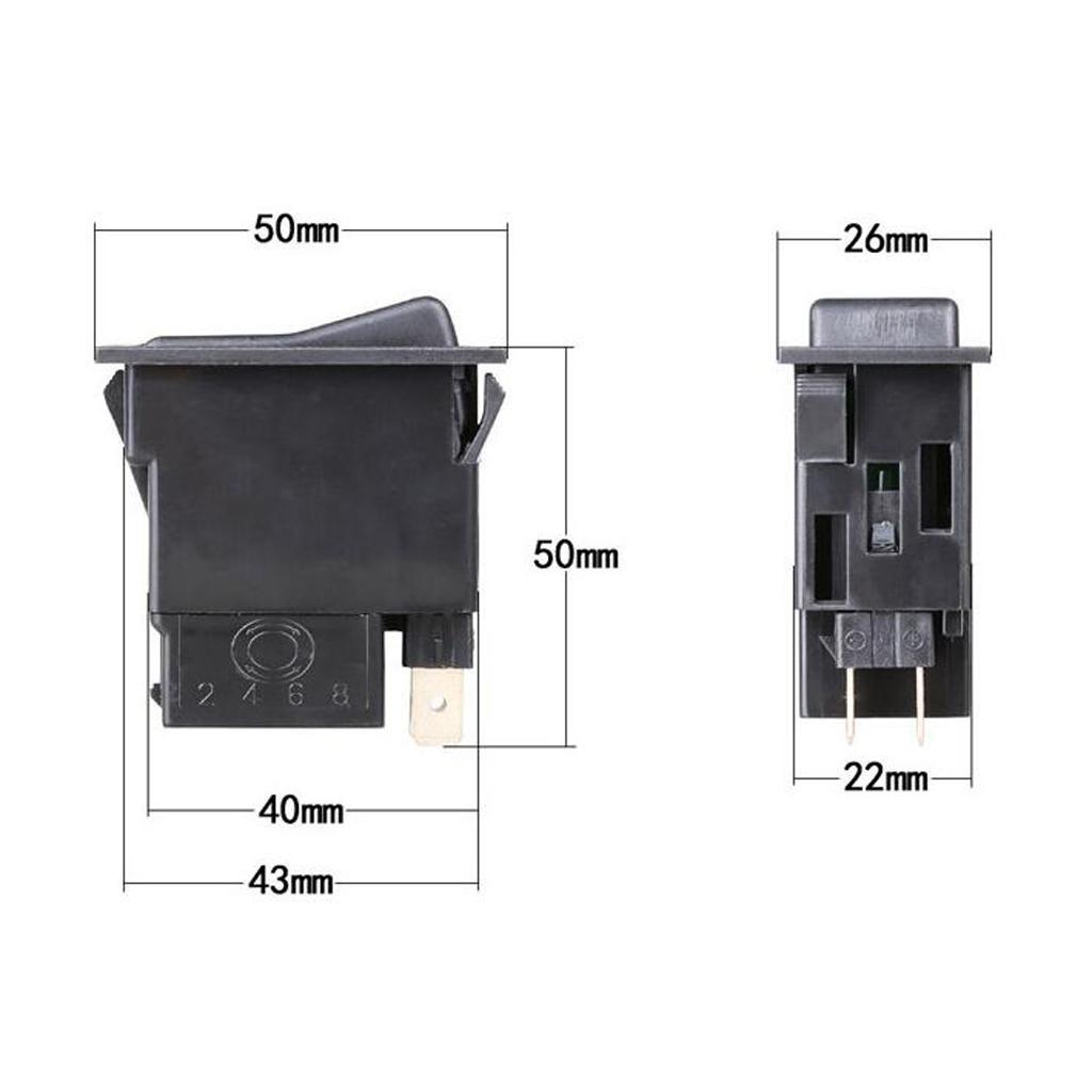 3-5pack 2-Pin On/Off Push Button Rocker Switch for Car Trucks Universial